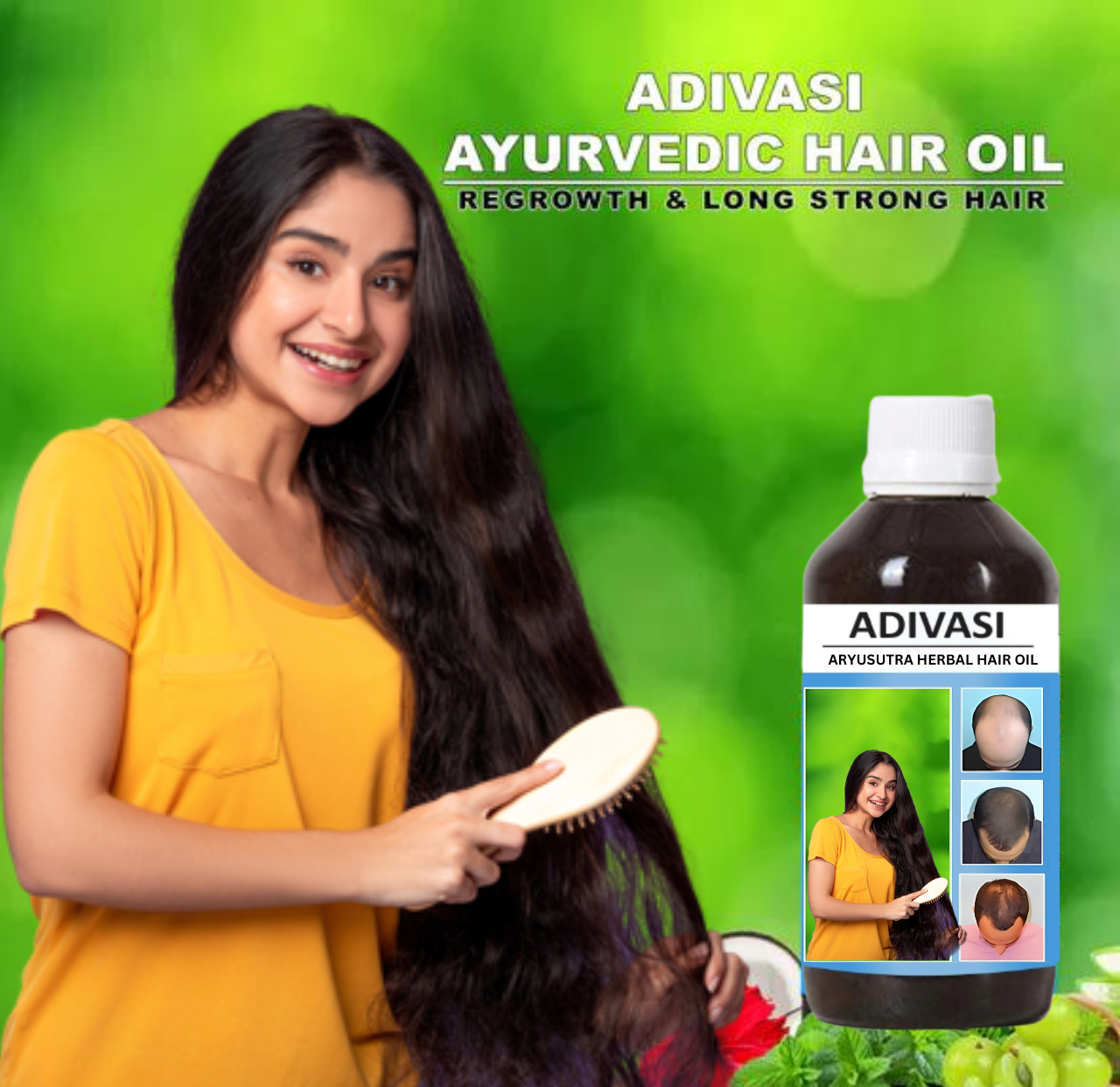 ADIVASI ARYUSUTRA HAIR GROWTH OIL    (FREE CASH ON DELIVERY )
